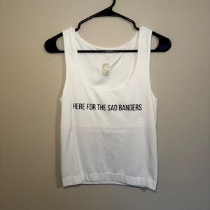Custom Made- Cream Scoop Neck Tank Top